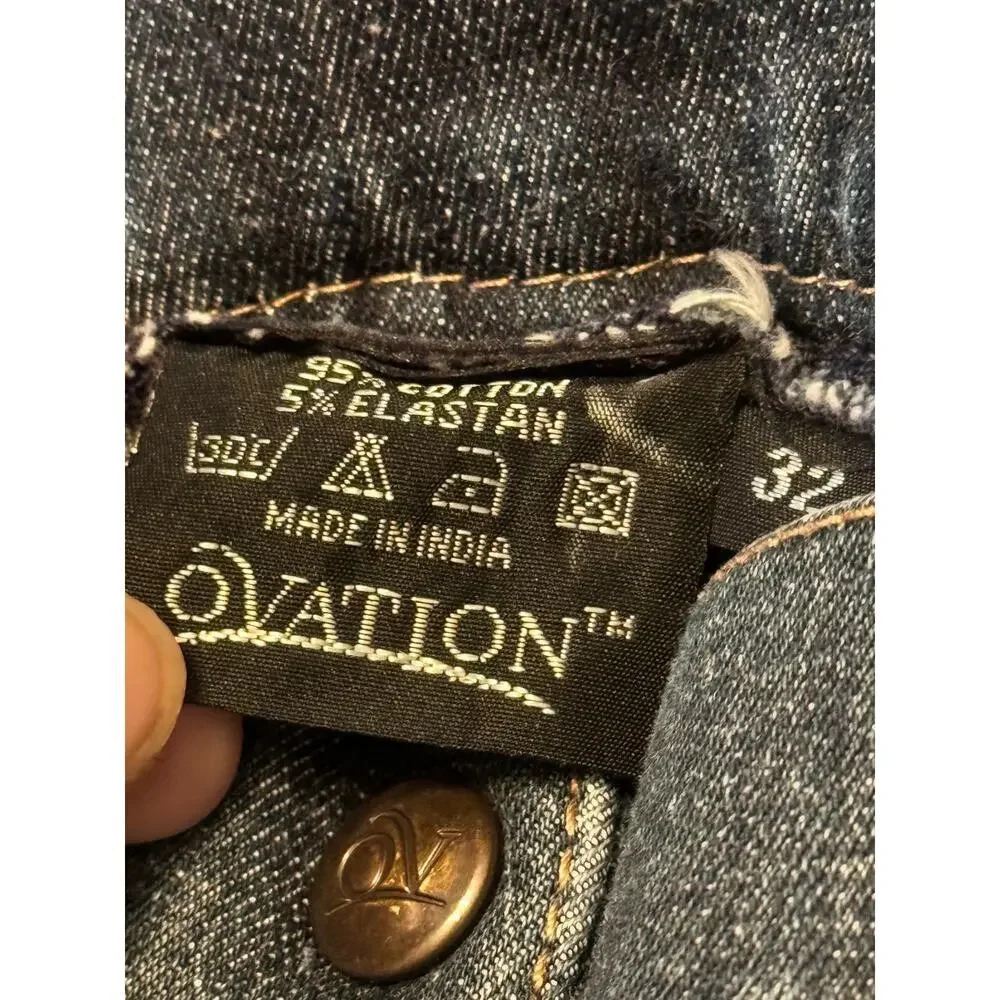 Ovation Denim Euroseat Breaches w/knee patch equestrian horse girl horseback 32 - Picture 10 of 10